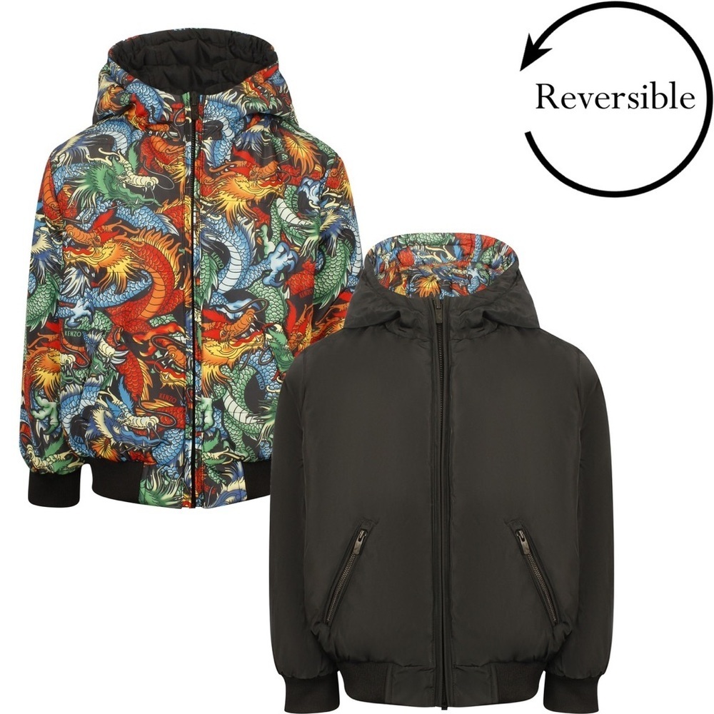 KENZO KIDS Boys Reversible Dragon Print Jacket‎